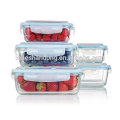 High borosilicate glass food storage container 3 compartment lunch box